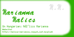 marianna malics business card